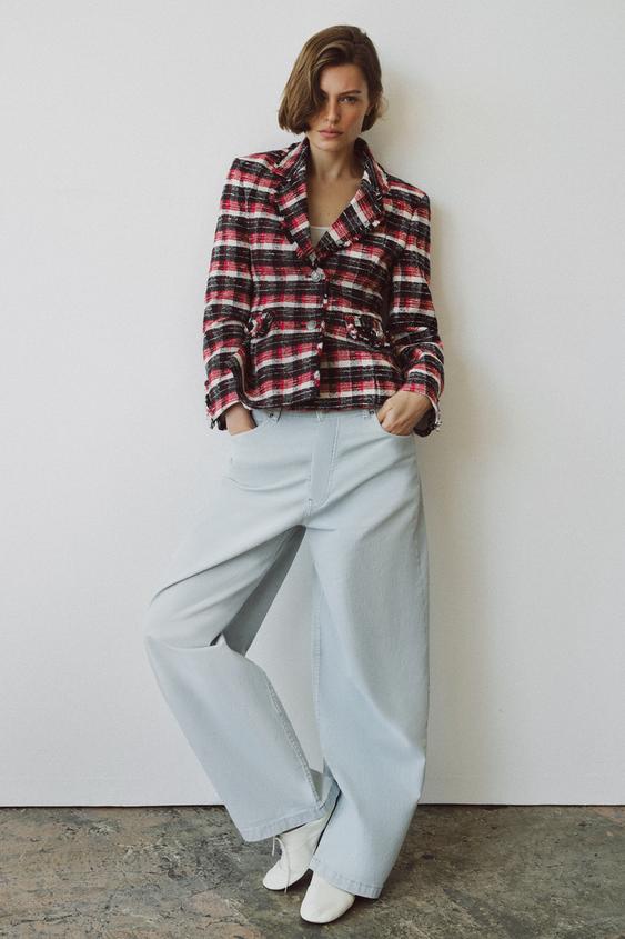 PLAID PEPLUM BLAZER ZW COLLECTION from Zara - $169