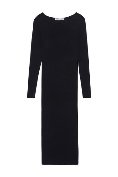 LONG RIBBED DRESS