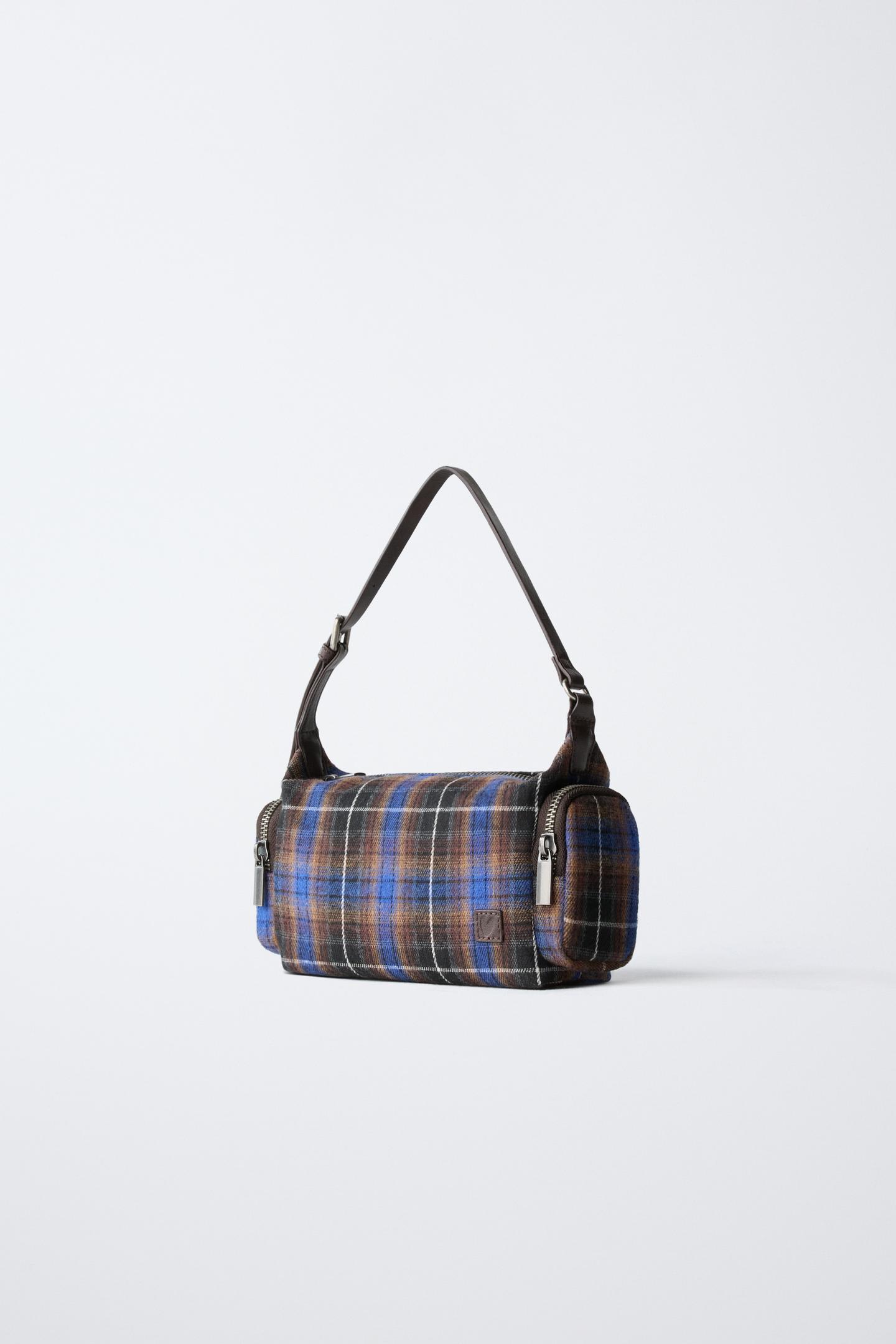 Детская сумка Zara Checkered Shoulder, цвет: Баклажановый — фото 2
