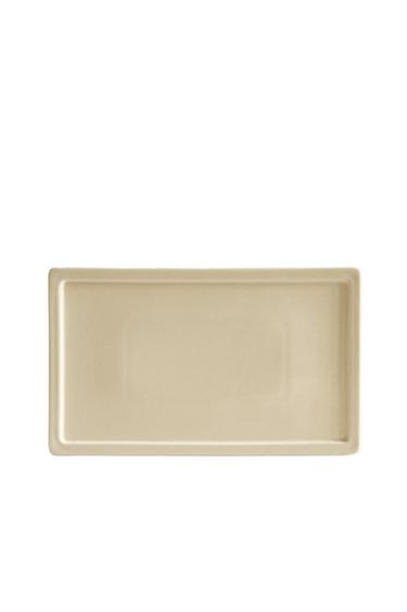 RECTANGULAR CERAMIC BATHROOM TRAY - Ecru by Zara