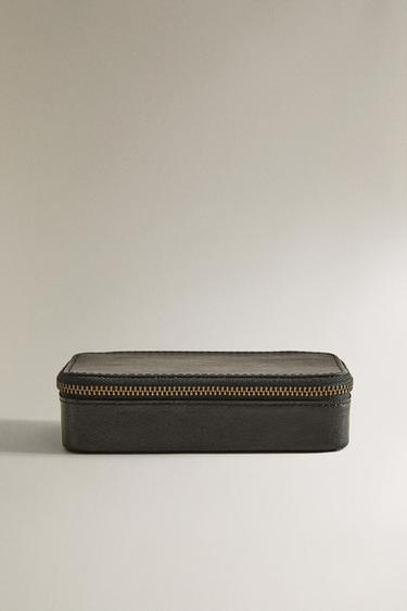 LEATHER JEWELLERY BOX - Black by Zara