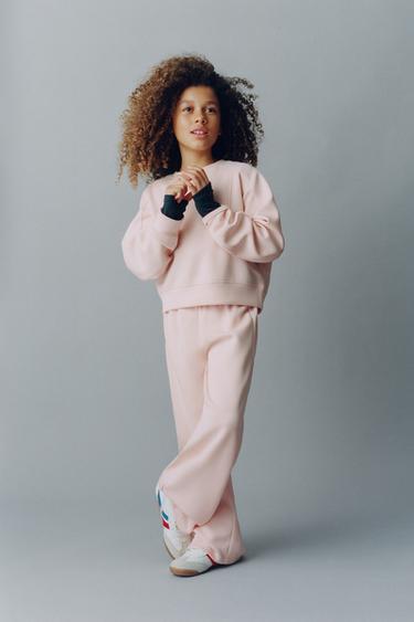 PANTALÓN RECTO LATERALES MESH - Rosa de Zara