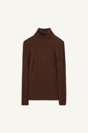 PULL 100% LAINE ÉDITION LIMITÉE - Marron de Zara