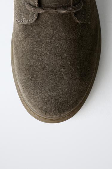 LEATHER ANKLE BOOTS - Grey by Zara - Image 5