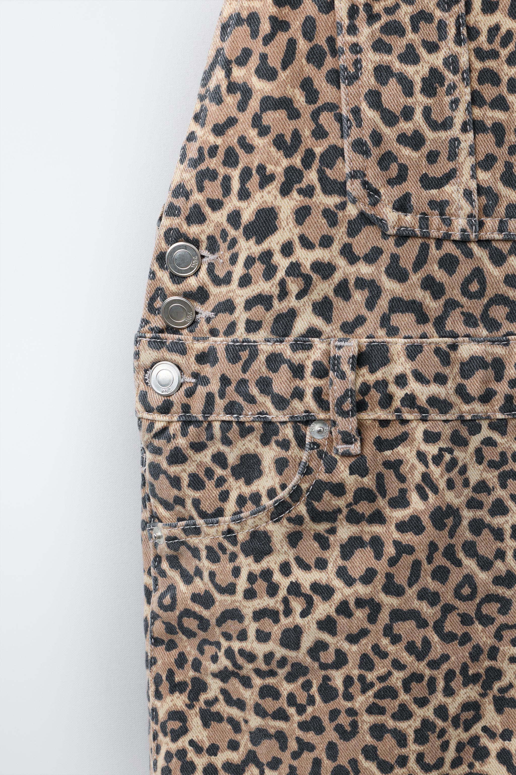 ANIMAL PRINT OVERALL DRESS