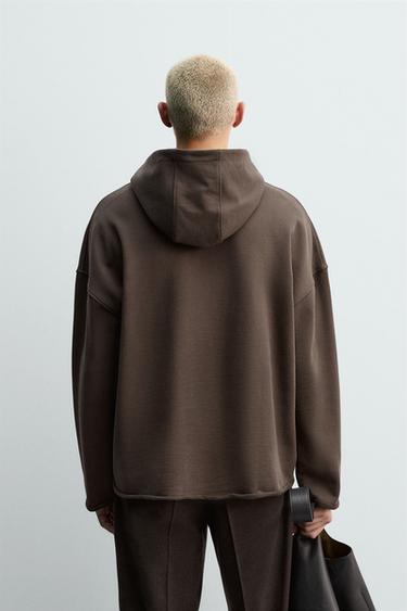 RELAXED FIT HOODIE - Brown by Zara - Image 2