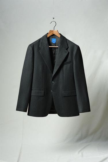 BLAZER DE COSTUME EN TWILL 100% LAINE AARON LEVINE X ZARA - Gris foncé de Zara