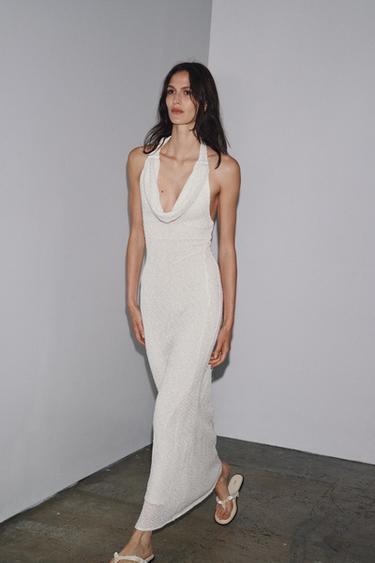 VESTIDO RÚSTICO BUFANDA - Cru de Zara