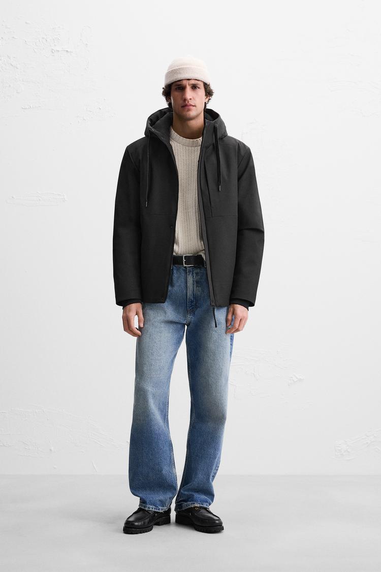 テクニカル フード付きジャケット - ブラック | ZARA Japan / 日本
