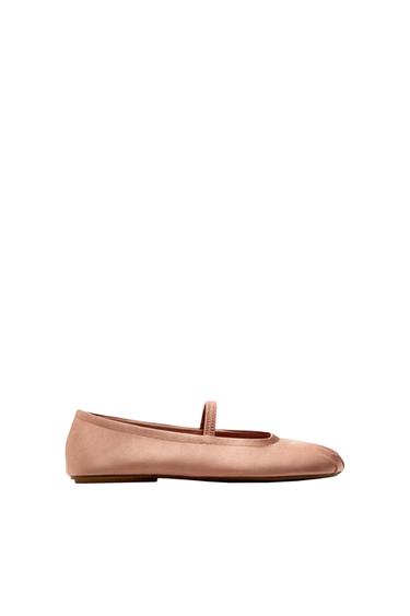 SATIN BALLET FLATS