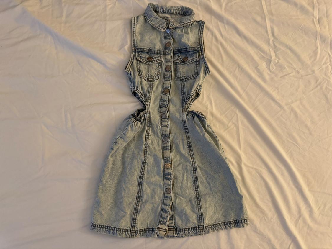 DENIM CUT OUT DRESS