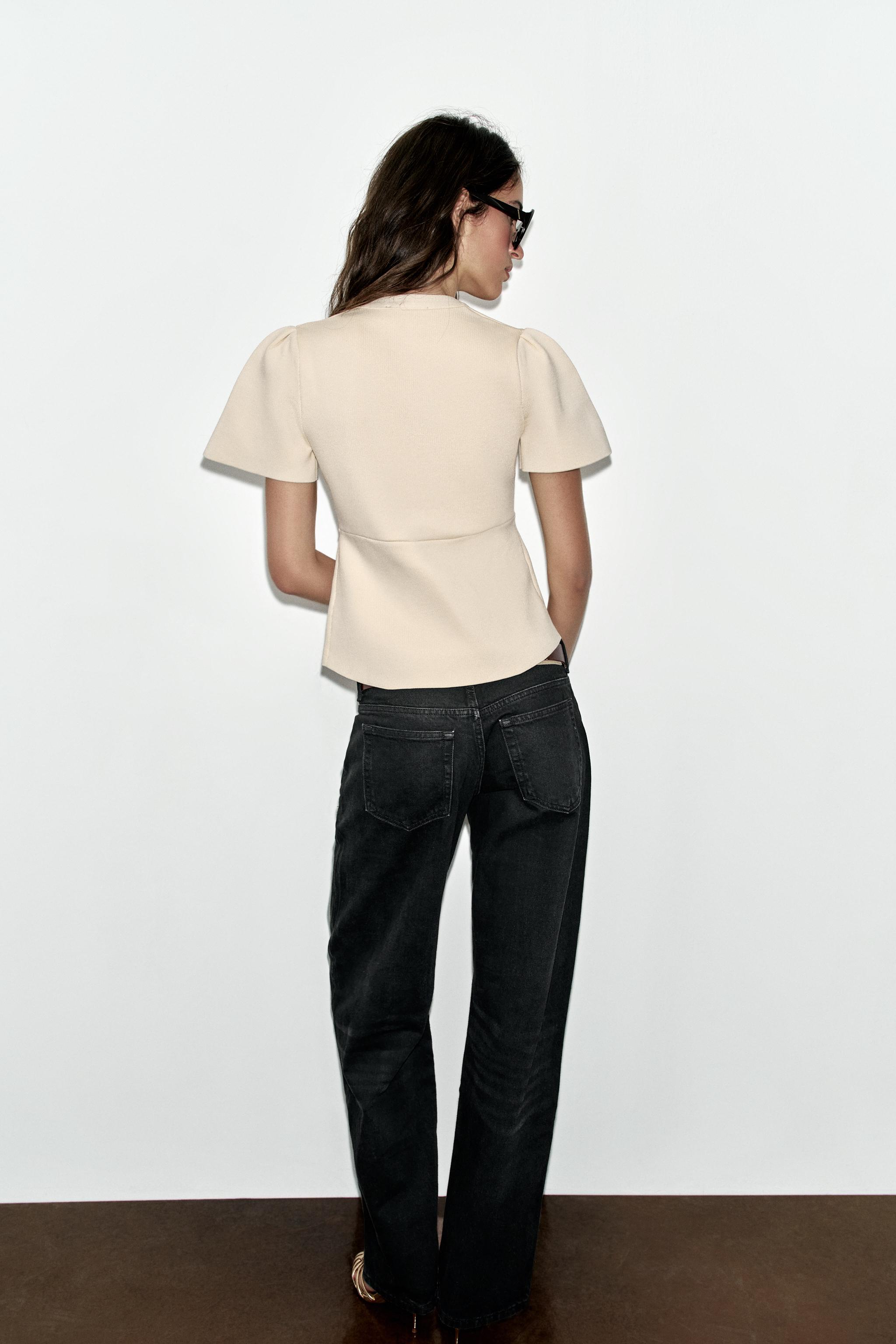 Женские кардиганы Zara BUTTONED CARDIGAN WITH PUFF SLEEVES — фото 5