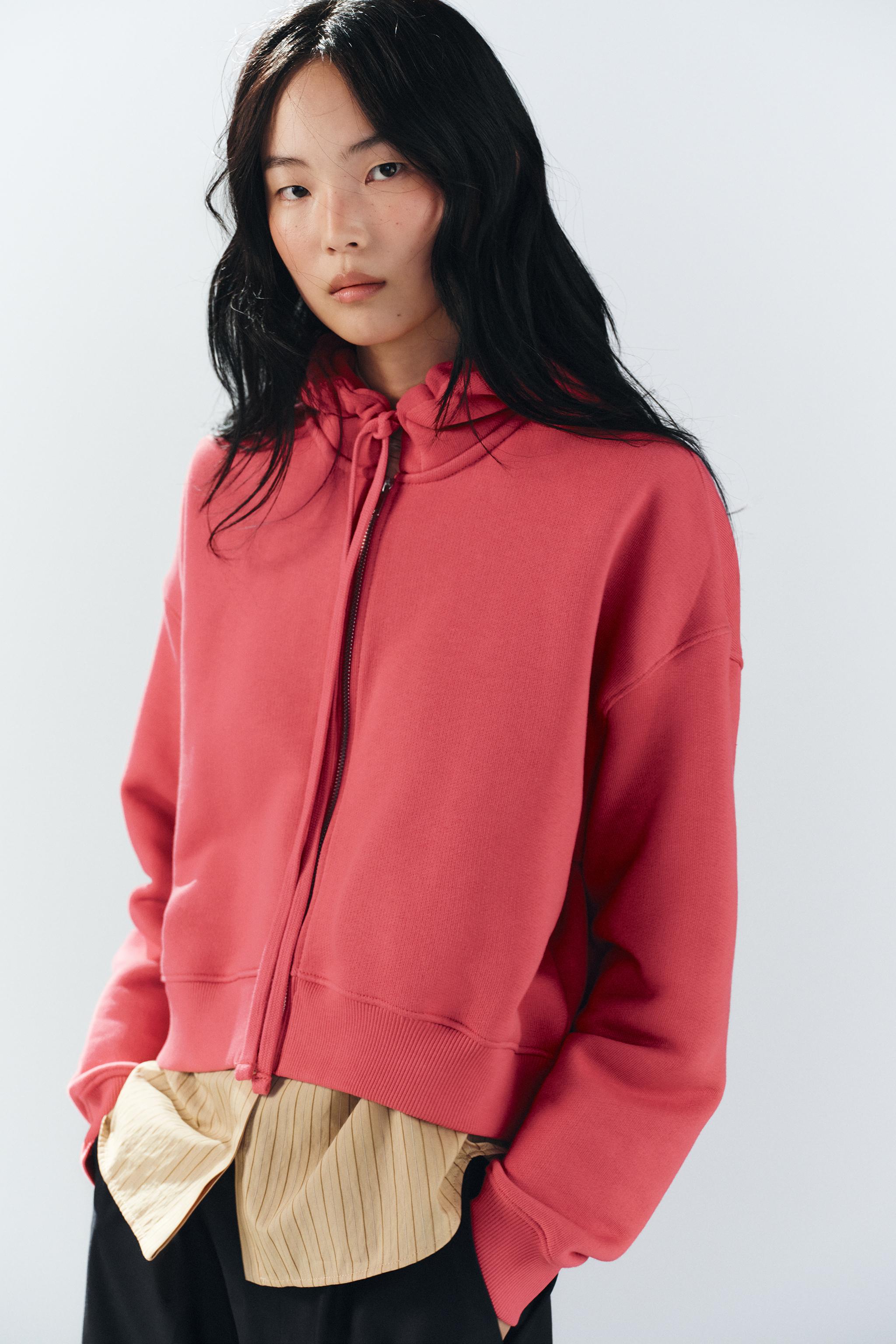 Zara FERMUARLI KAPÜŞONLU SWEATSHIRT görsel 2