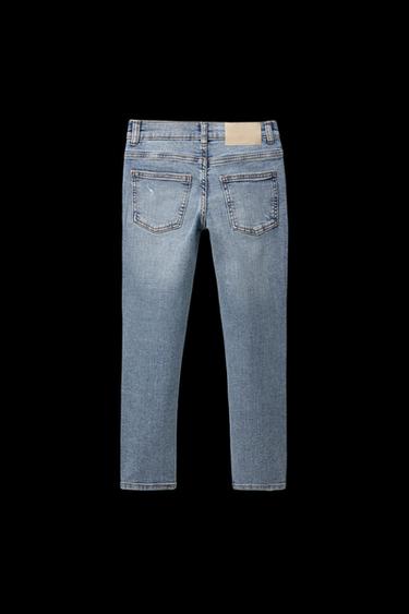 RIPPED SKINNY JEANS - Blue by Zara