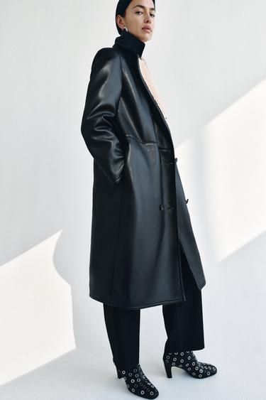 ZW COLLECTION DOUBLE-FACED COAT - Black by Zara