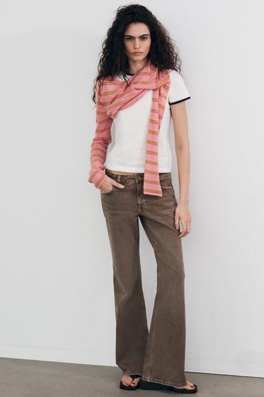 JEANS TRF BOOTCUT TIRO BAJO - Marrón de Zara