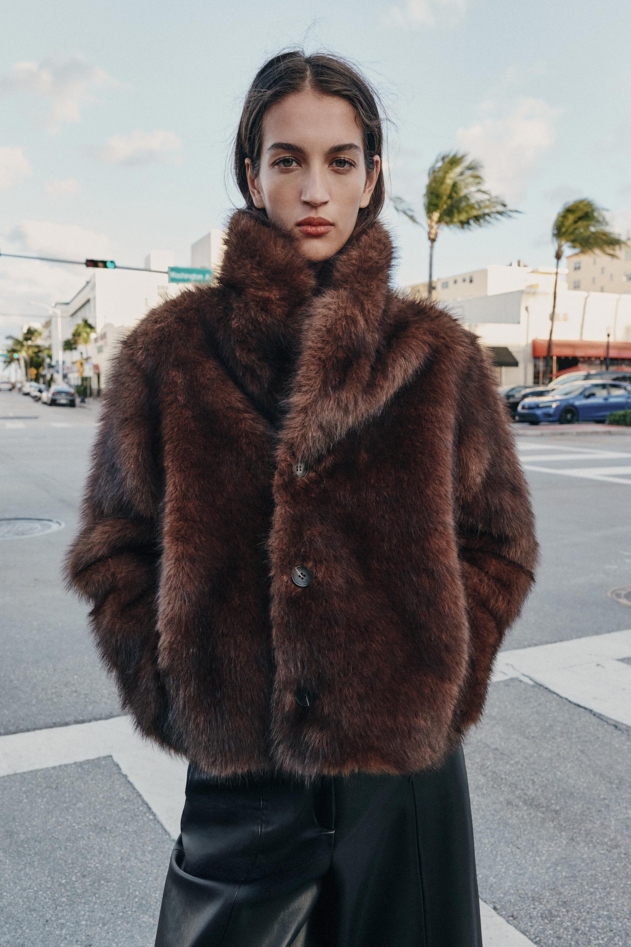 REVERSIBLE DOUBLE FACED FAUX FUR JACKET