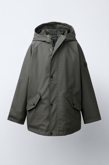 PARKA GOMMÉE DÉPERLANTE - Gris de Zara
