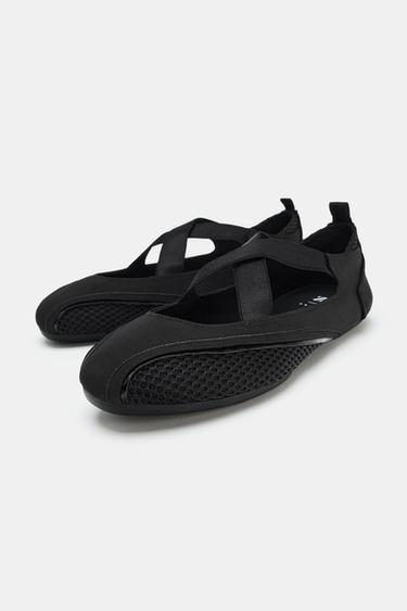 SPORTY BALLET FLATS — Black 2