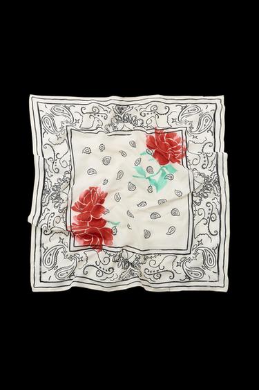 BANDANA ALGODÓN ESTAMPADA - Crudo de Zara