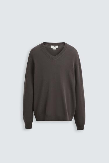 LIMITED EDITION COTTON-LINEN SWEATER - Brown by Zara