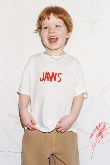 T-SHIRT ILLUSTRATION JAWS© X DYLAN´S T-SHIRT CLUB X ZARA - Blanc de Zara