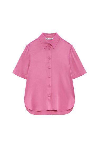 SATIN SHIRT WITH VENTS