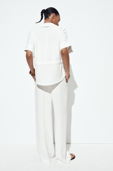SAFARI SHIRT - Oyster-white by Zara - Image 4