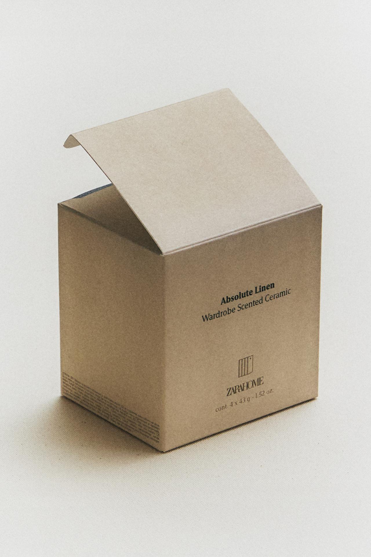 ABSOLUTE LINEN SCENTED WARDROBE BAR PACK (PACK OF 4) — Mustard