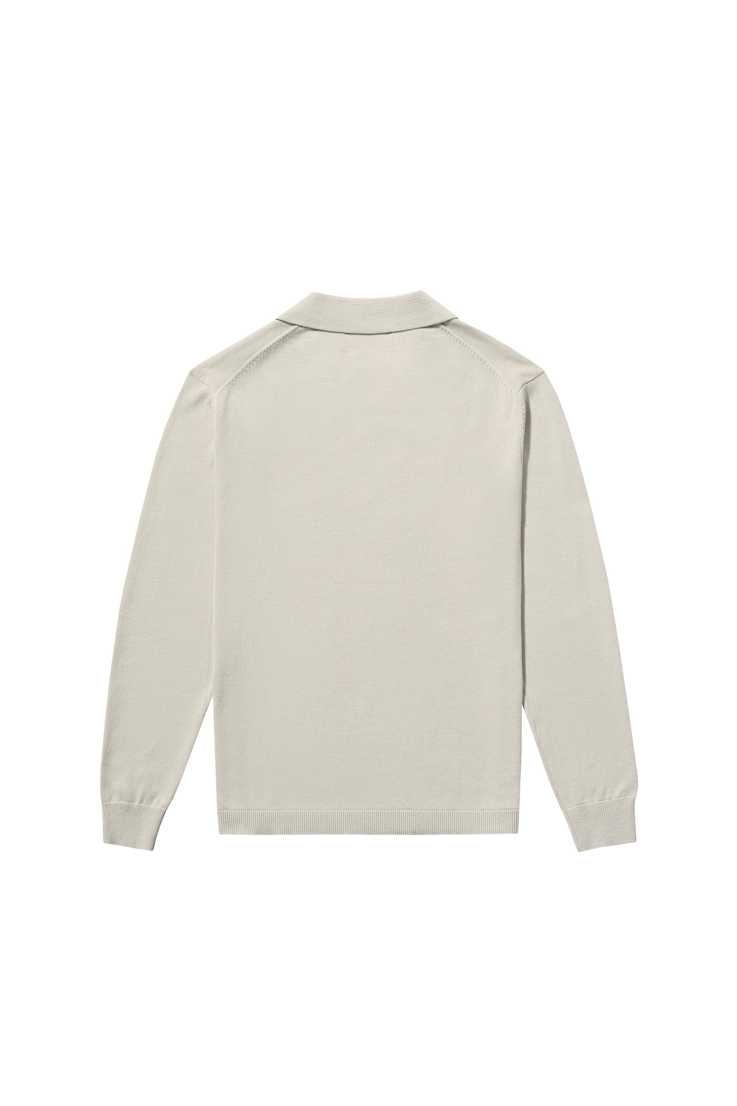 COTTON-HEMP KNIT POLO SHIRT