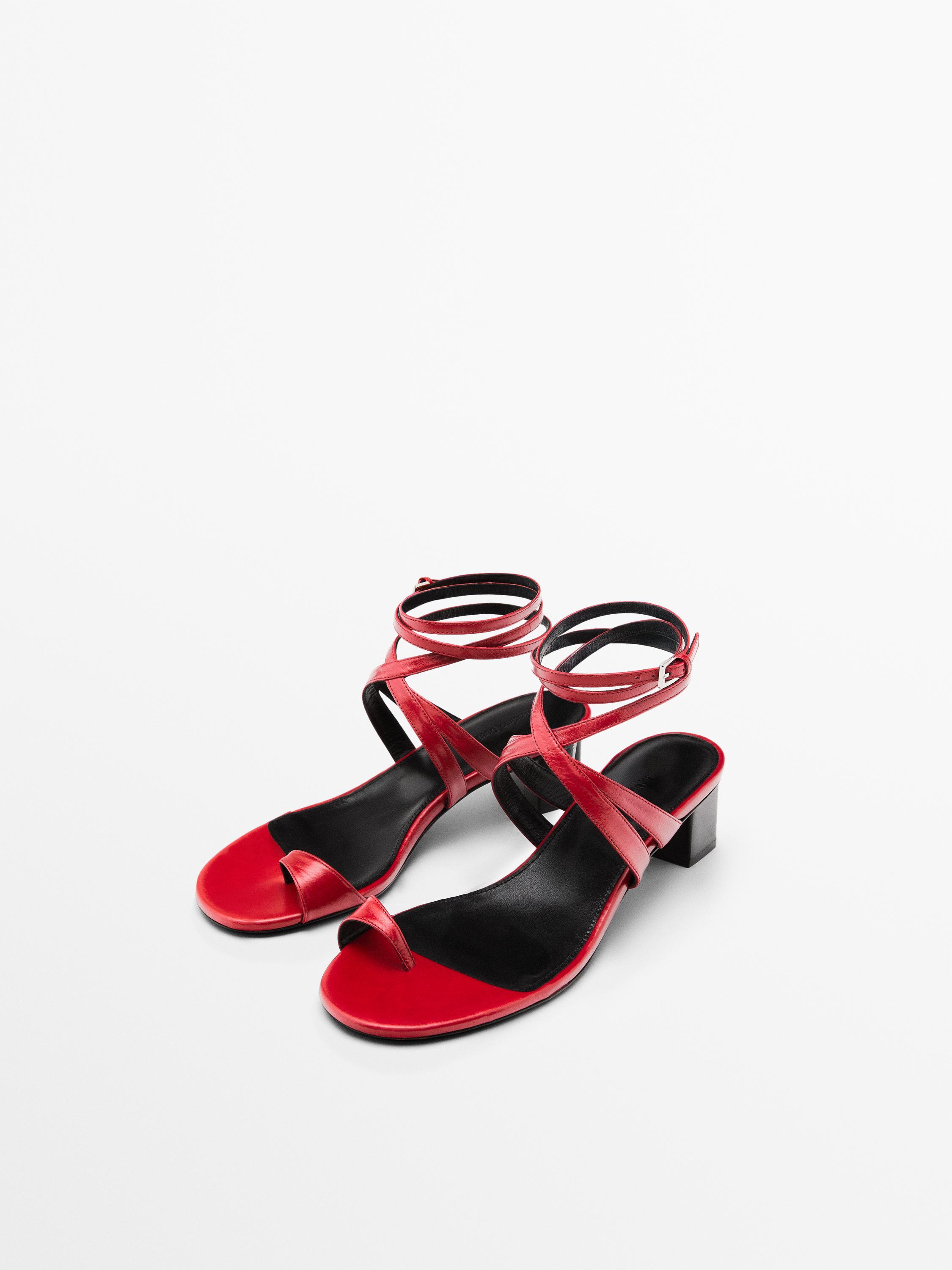 Sandales cuir brides croisées