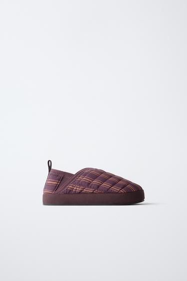 ZAPATILLA CUADROS - Rojo Burdeos de Zara - Imagen 0