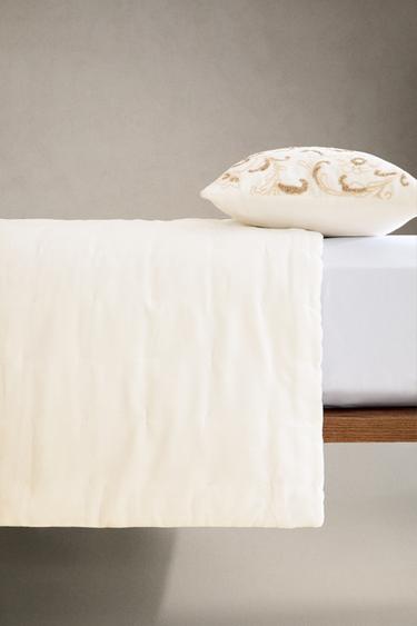 ÉDREDON BRODERIE COTON - Blanc cassé de Zara - Image 2