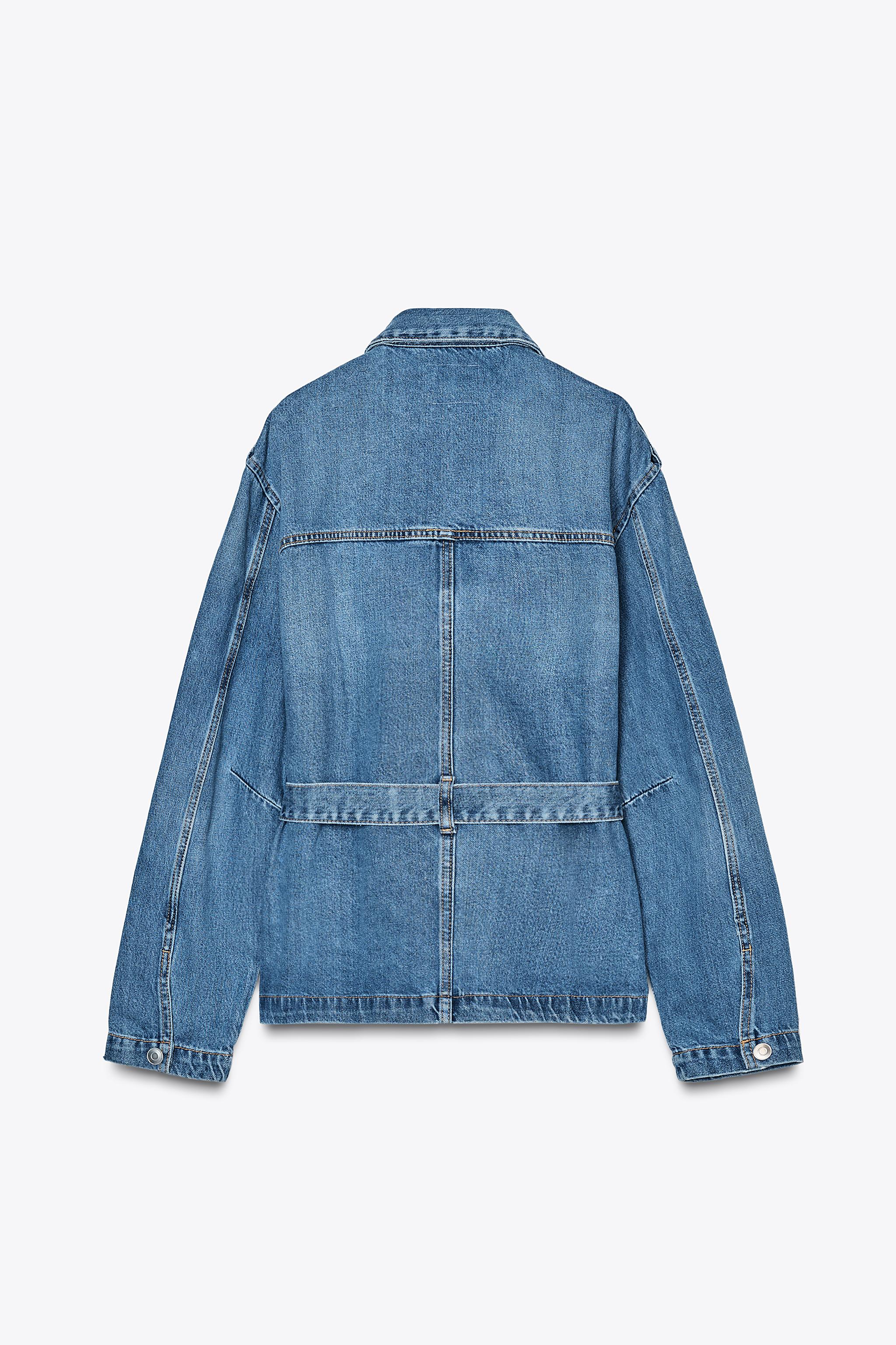 安心★関税込み★ZARA★TRF DENIM JACKET WITH BELT BELTED TRF DENIM JACKET - Oyster-white | ZARA United States