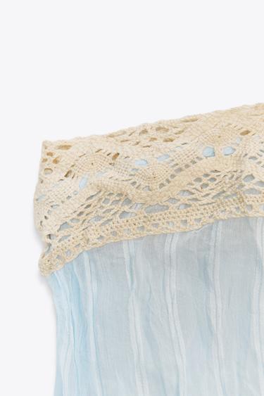 ROMANTIC STRAPPY TOP - Light blue by Zara - Image 5