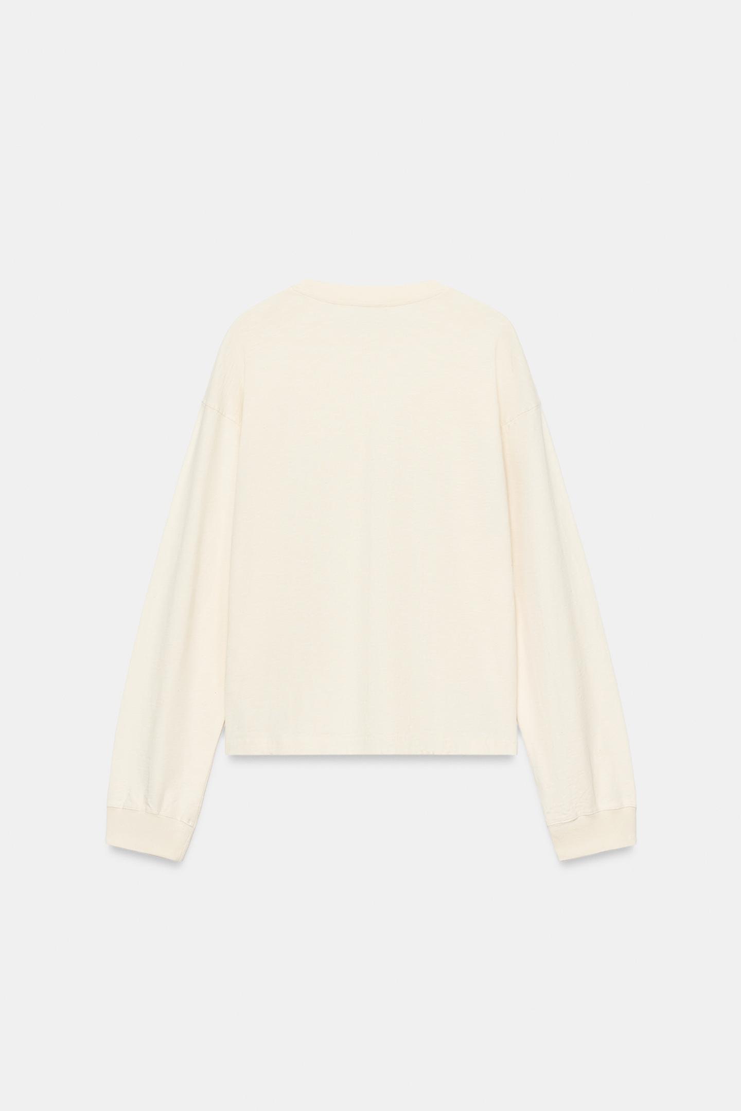 Женская футболка Zara Fruit OF the Loom™ Long-Sleeve, цвет: Экрю — фото 4