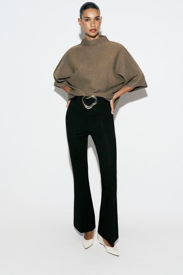 FLARE BUCKLE LEGGINGS — Black 2