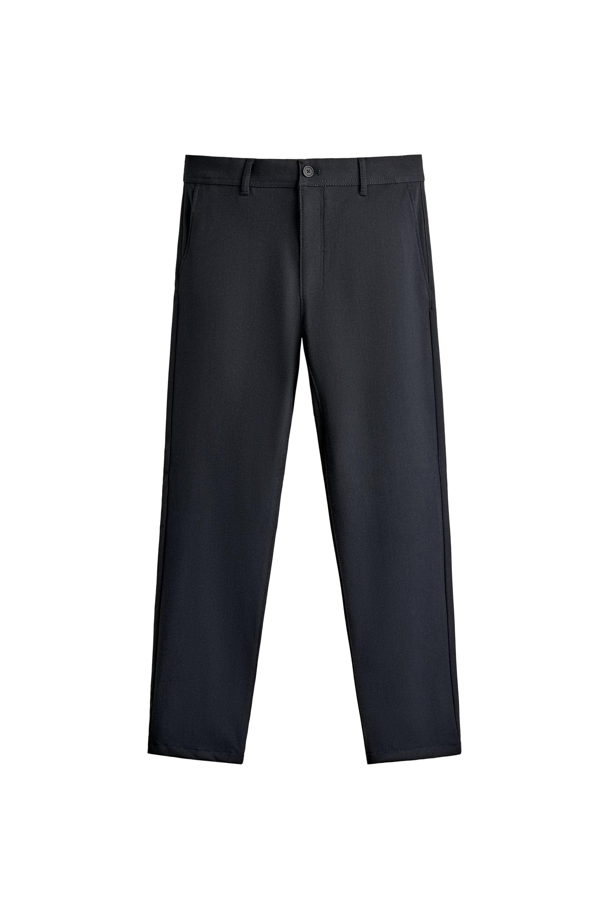 COMFORT STRUCTURED CHINO PANTS - Dark navy | ZARA United States