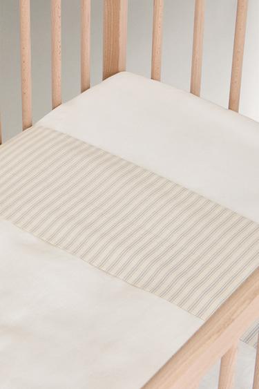 CHILDREN'S STRIPED FLAT SHEET - Light blue by Zara - Image 1