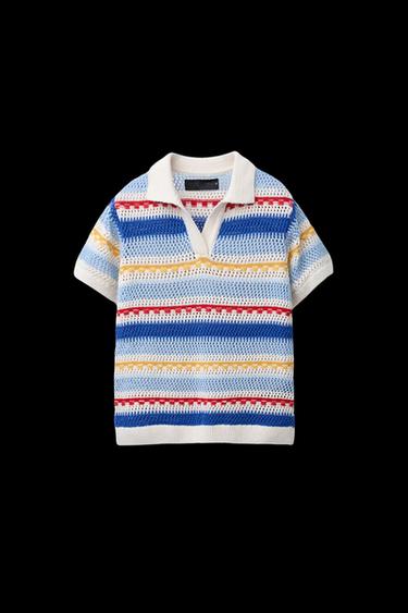 POLO PUNTO CROCHET MULTICOLOR - Multicolor de Zara - Imagen 0