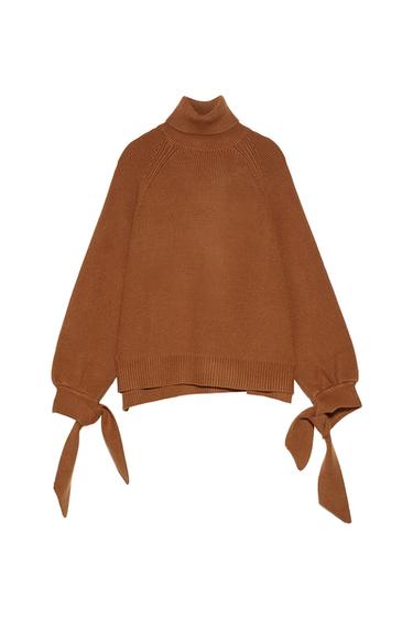 KNIT SWEATER WITH TIES