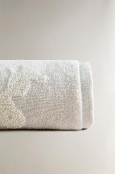 CHILDREN'S VELOUR PEANUTS™ SILHOUETTE BATH TOWEL - Grey by Zara - Image 2