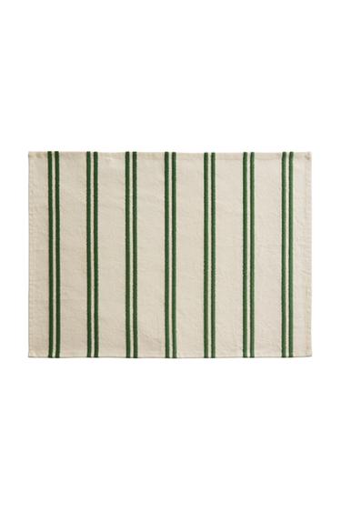 SET DE TABLE COTON RAYURES - Vert de Zara