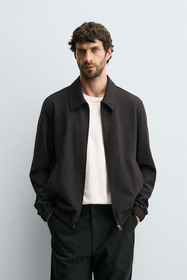 CHAMARRA SOFT ESTRUCTURA - Negro de Zara