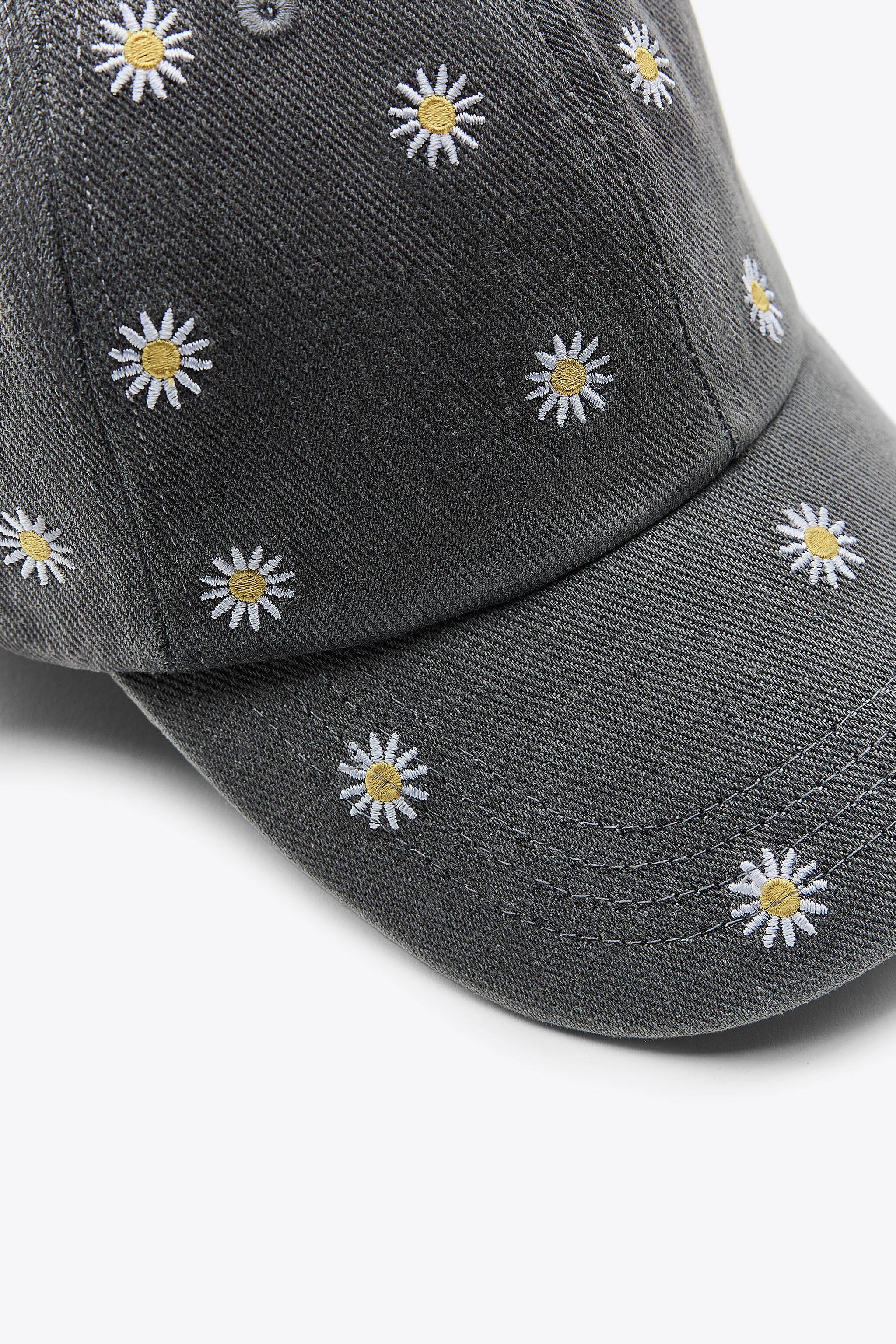 DENIM EMBROIDERED CAP - Gray | ZARA United States