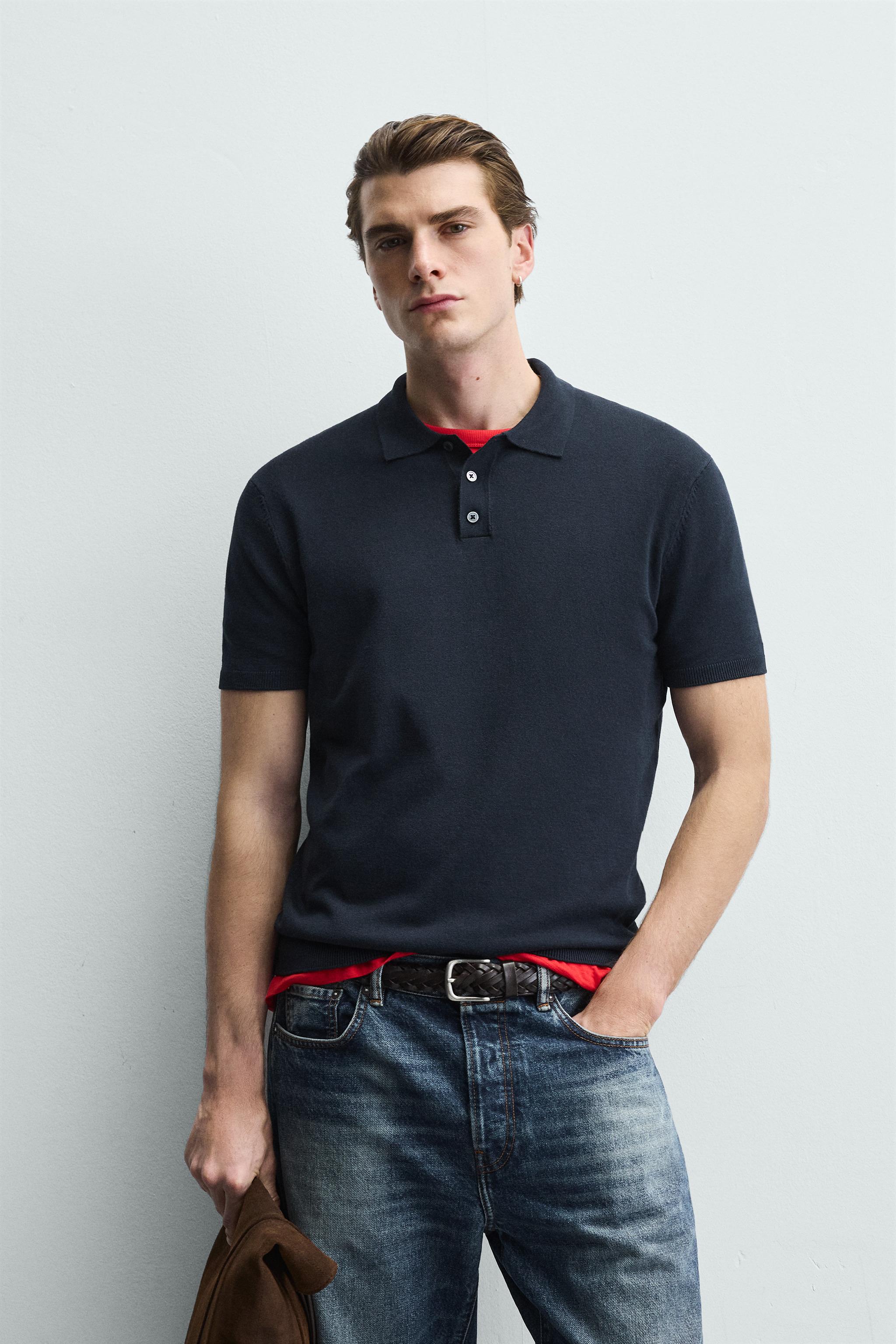 REGULAR FIT KNITTED POLO SHIRT
