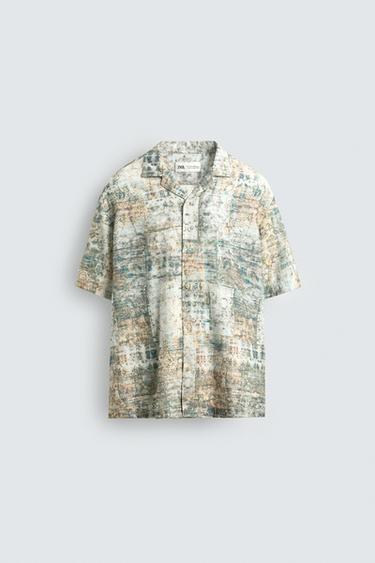 CAMISA ESTAMPADO ABSTRACTO - Verdoso de Zara