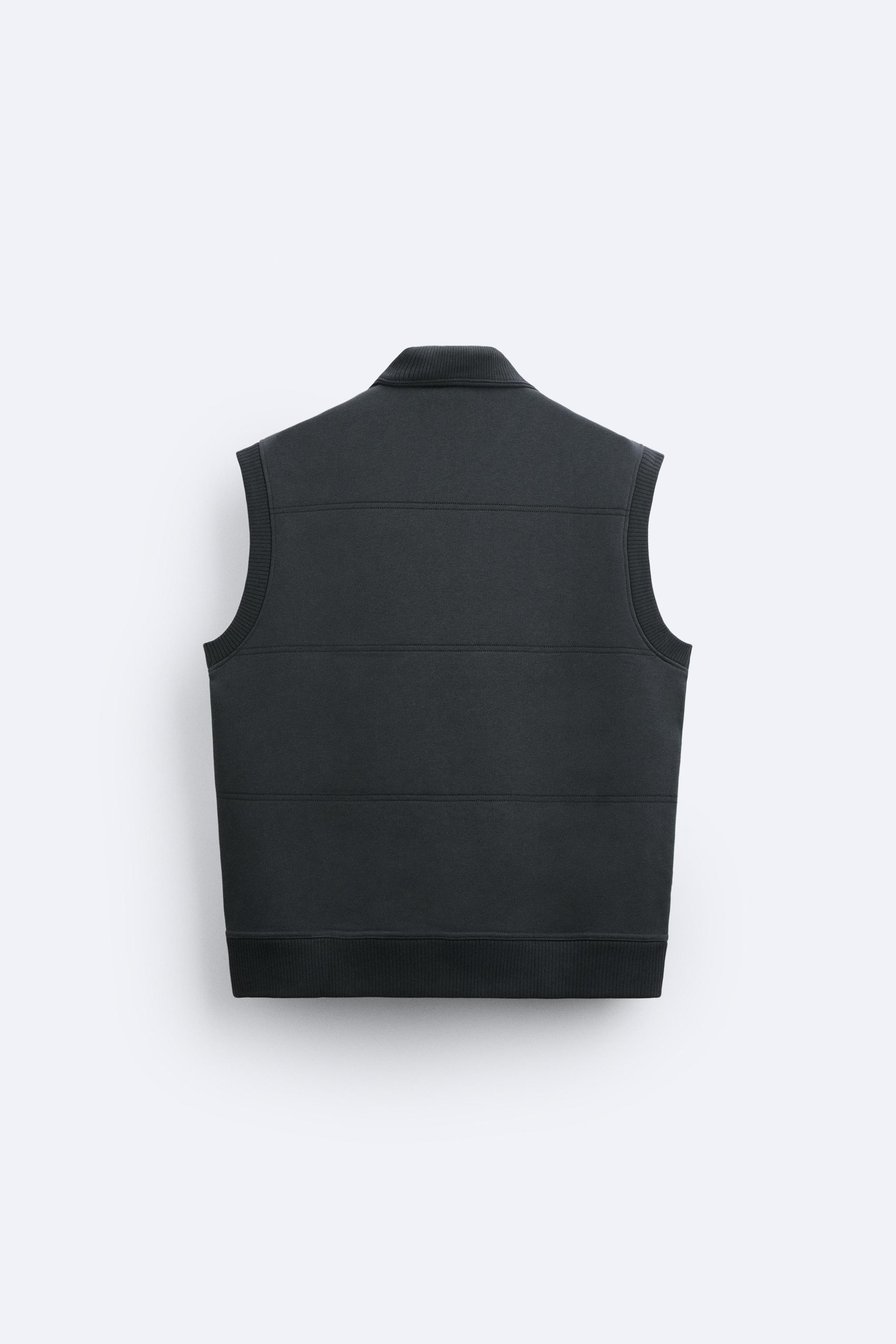 MOCK NECK ZIP VEST