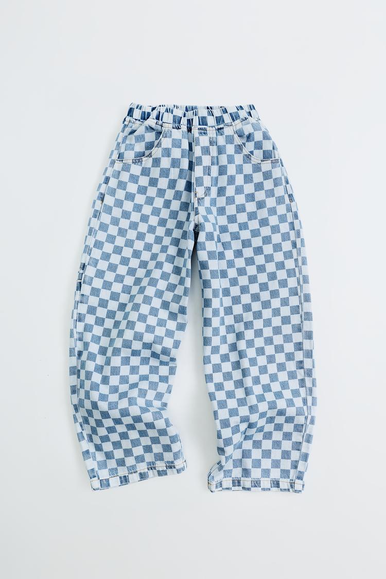 Jeans balloon cuadro damero