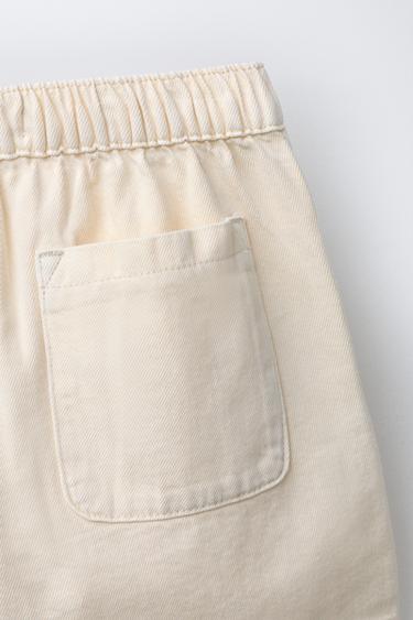 CROSSOVER WAIST BERMUDA SHORTS - Ecru by Zara - Image 3